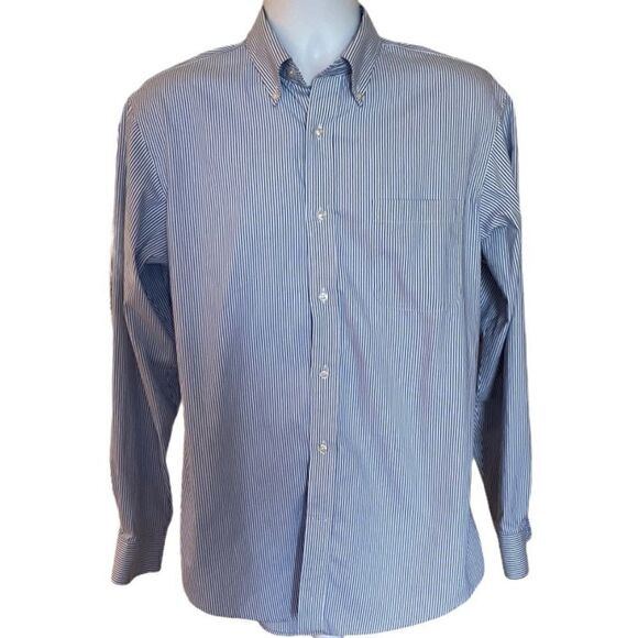 Men’s Lands’ End Pinpoint Oxford Shirt 15 1/2 - 35 - Picture 1 of 3